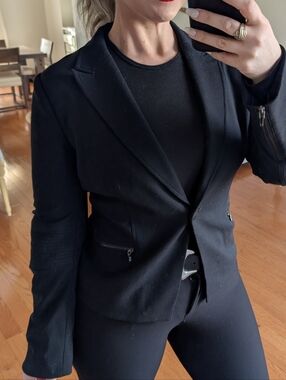 Tory Burch Wool Black Women’s Single-Button Blazer Jacket